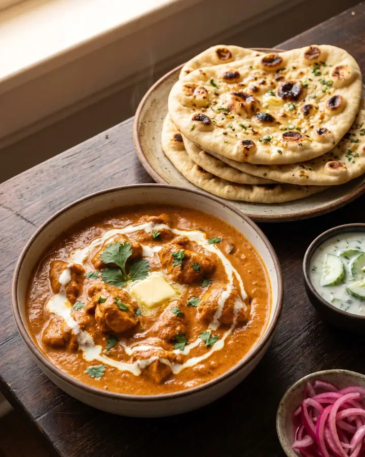 Butter chicken, typical prompt