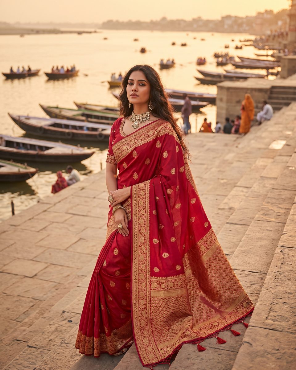 Saree portrait from a typical prompt